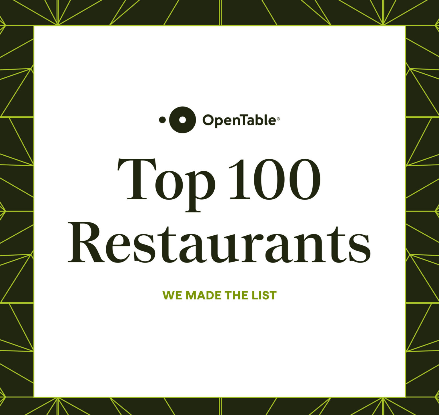 Ancaster Mill is included in OpenTable's Top 100 Restaurants